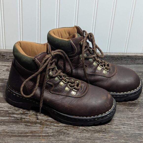 Carolina Women's Brown Leather Oil Resistant Steel Toe Work Boots Size 7.5 - Picture 1 of 7